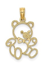 beautiful Teddy Bear yellow gold baby charm